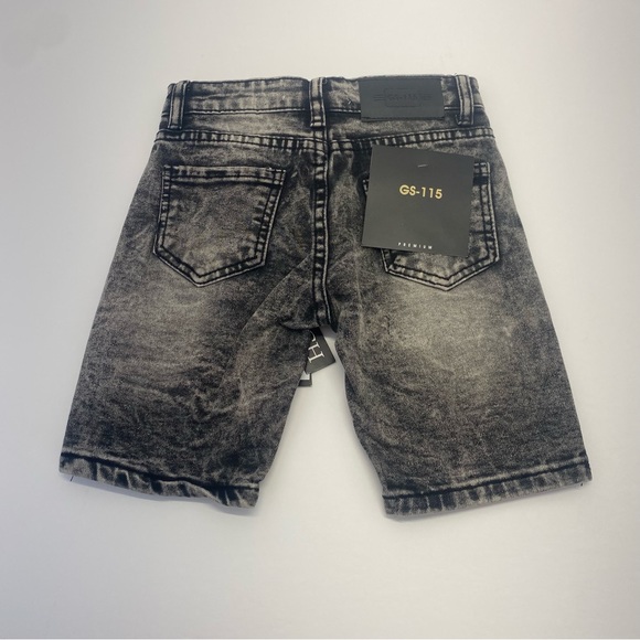 GS-115 Black boy's denim shorts size 3T Black  5 Pocket  3T New - Picture 13 of 15